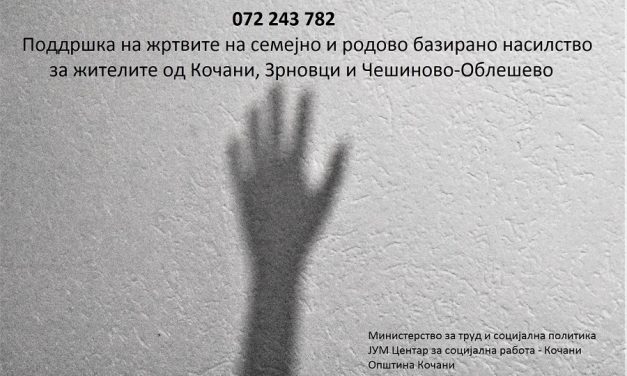 Поддршка за жртвите на семејно и родово базирано насилство