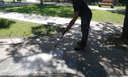 Пробното машинско чистење на делови од Градскиот парк – успешно